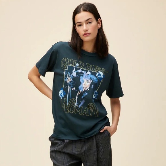 NWT DAYDREAMER STEVIE NICKS GOLD DUST WOMAN WEEKEND TEE, BLACK, VARIOUS SIZES - Picture 3 of 4